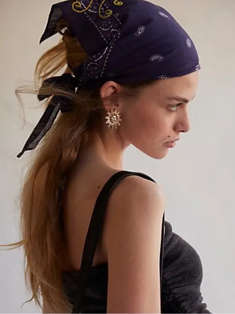 Free People Crawford Embroidered Hair Scarf